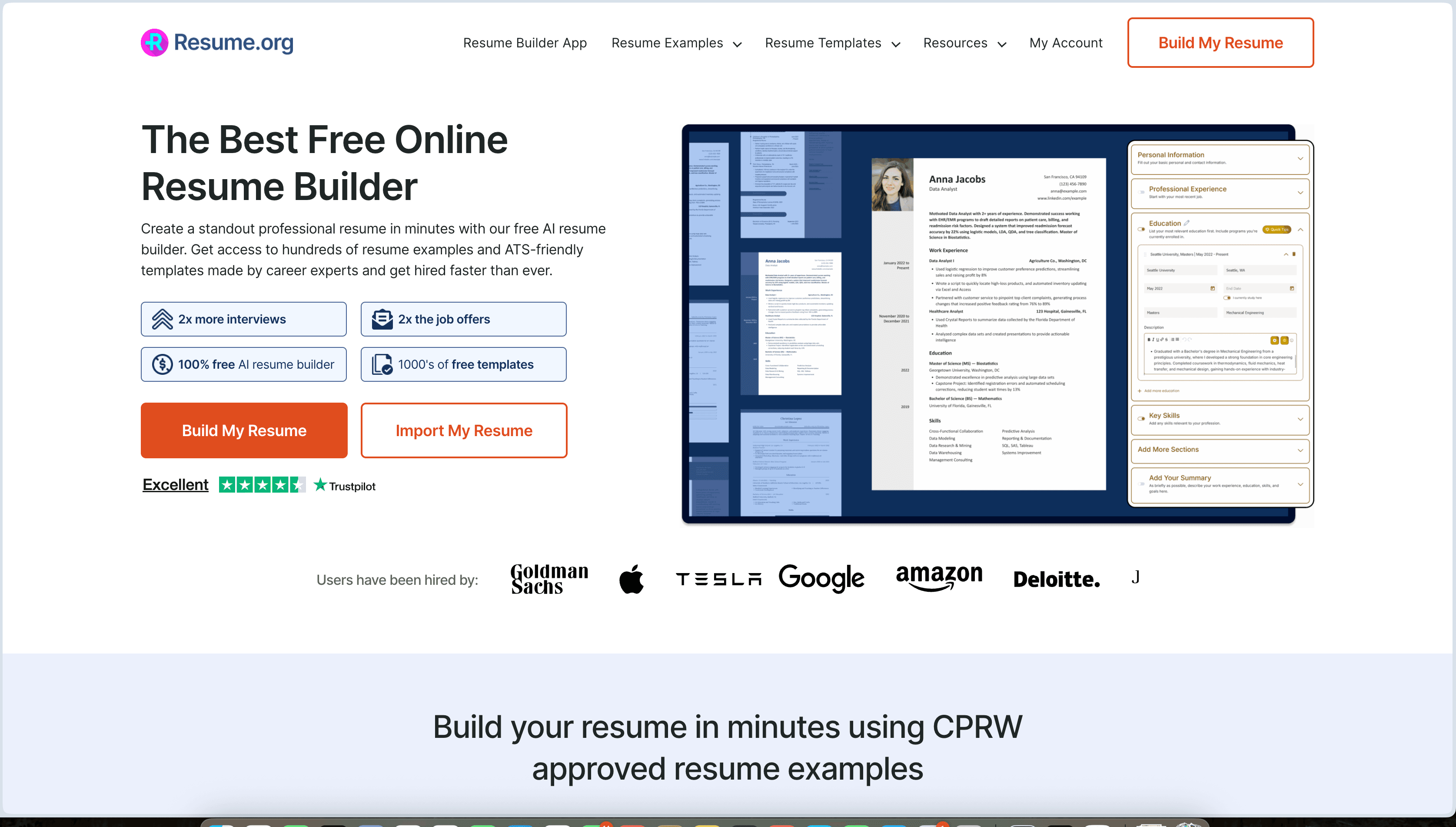 Resume Builder: Resume.org